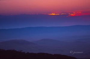 Last lights. Ngorongoro Crater. Tanzania.