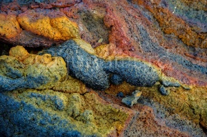 Lava solidified on Bartolome Island. Galapagos Islands. Ecuador.