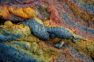 Lava solidificada en Isla Bartolomé. Islas Galapagos. Ecuador.