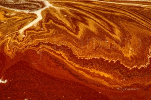 Formas y colores en una balsa de desecación de las salinas. Paraje Natural Marismas del Odiel. Huelva. España.