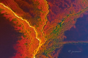 Background dyeing river. Riotinto. Huelva. Spain.