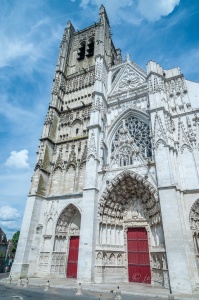 Cathedral of the Medieval town of Auxerre. Burgundy. France.