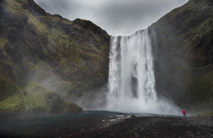 Seljalandsfoss waterfall.