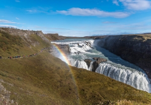 Gullfoss waterfall. Hvitá River Golden Circle.