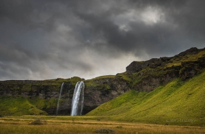 Seljalandsfoss waterfall.