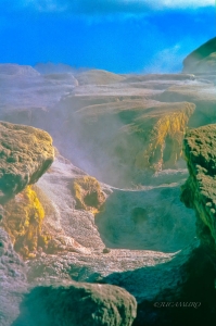 Geothermal phenomena Wai-O-Tapu. New Zealand.