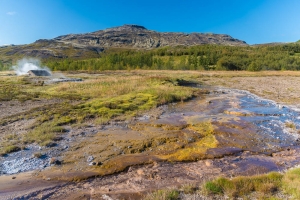 Zona geotérmica colina Laugarf Islandia.