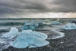 Diamonds beach. Sveitarfe? Lagið Hornafjo? Rður. Iceland.