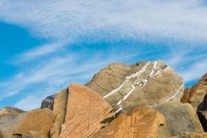 Veins. Rocks of the boardwalk of Punta del Moral. Ayamonte. Andalusia. Spain.