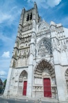 Catedral de la Ciudad medieval de Auxerre. Borgoña. Francia.