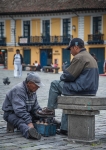 Limpiabotas. Quito. América del Sur.