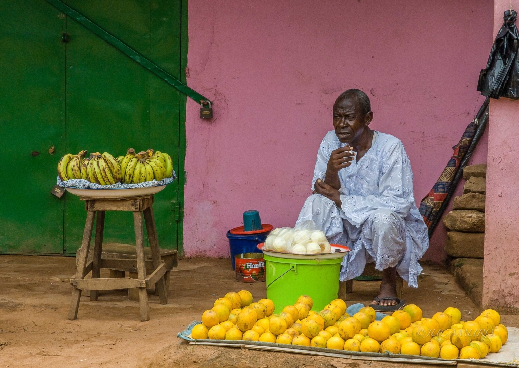 Fruit vendor. Gambia. West Africa