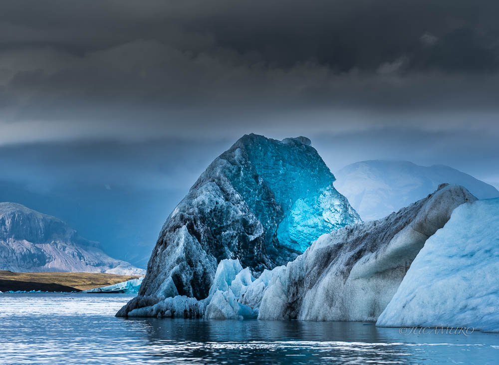 Ice Iceberg blue. Jökulsárlón Glacier.