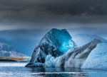 Iceberg de Hielo azul. Glaciar Jökulsárlón.