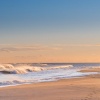 Puesta de sol en la playa. Punta del Moral. Huelva. Andalucia. España.