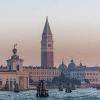 Plaza  de San Marcos desde el Gran Canal. Amanecer.