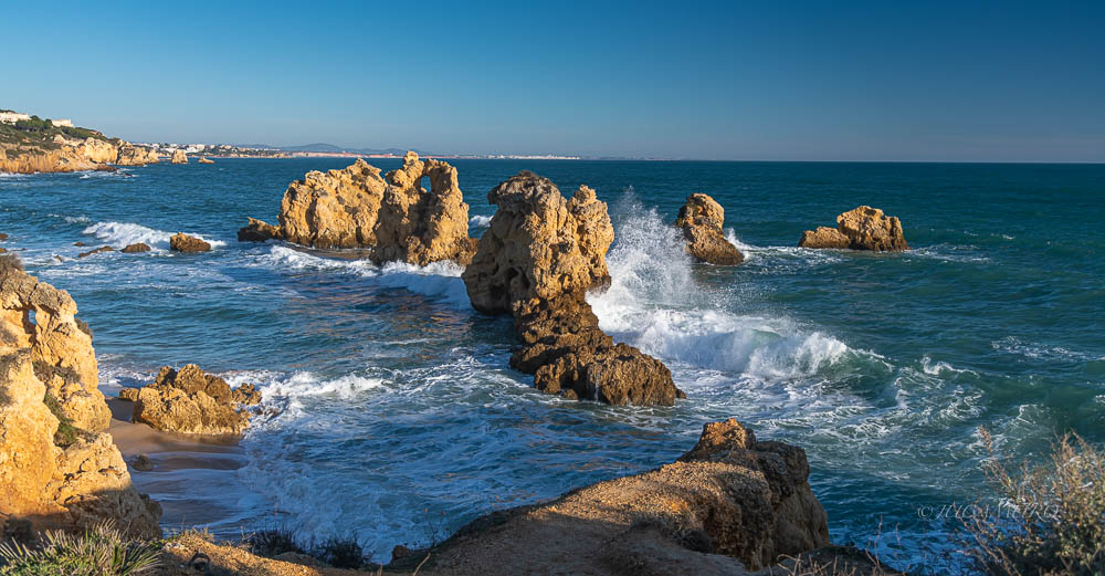 Coastal reefs. Algarve. Portugal.