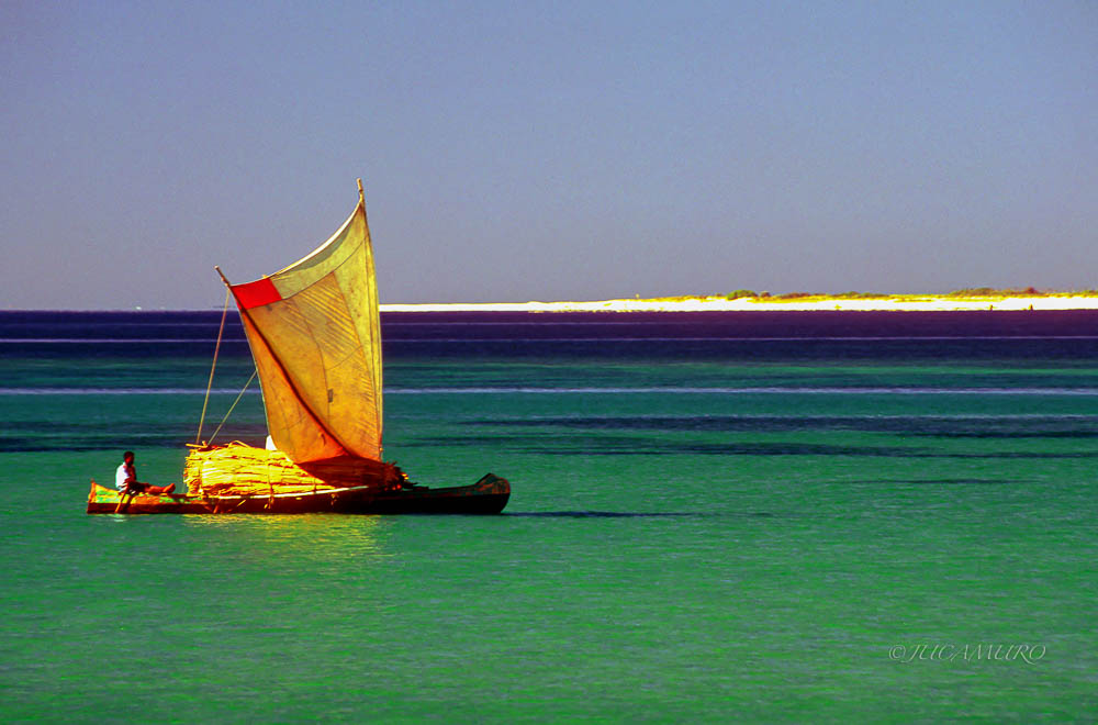 Freight transport ship. Tulear. Indian Ocean. Madagascar.