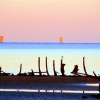 Ocaso en la playa de Tulear. Océano Índico. Madagascar.