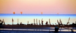 Ocaso en la playa de Tulear. Océano Índico. Madagascar.