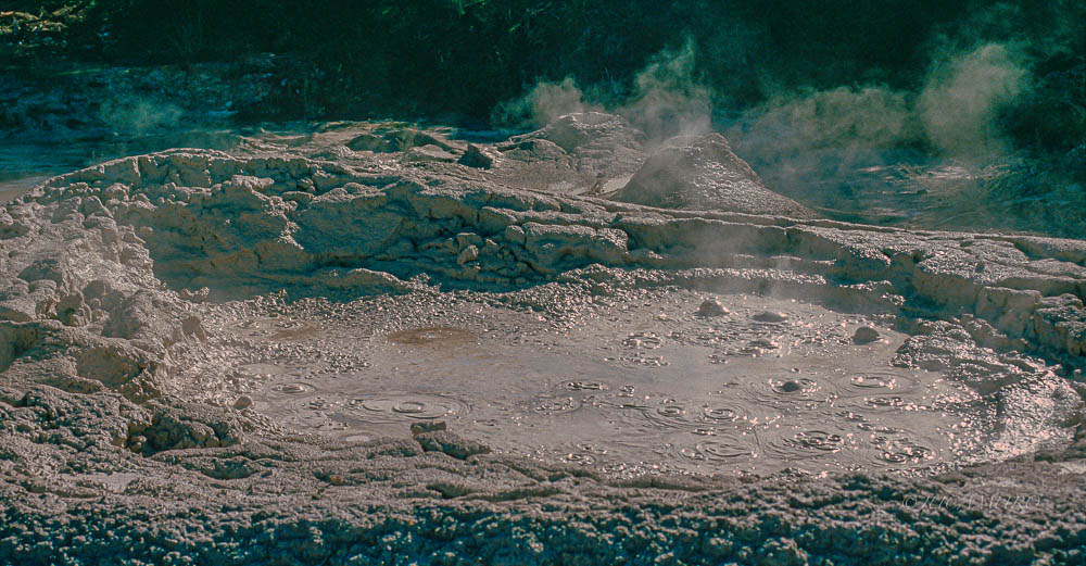Geothermal phenomena Wai-O-Tapu. New Zealand.