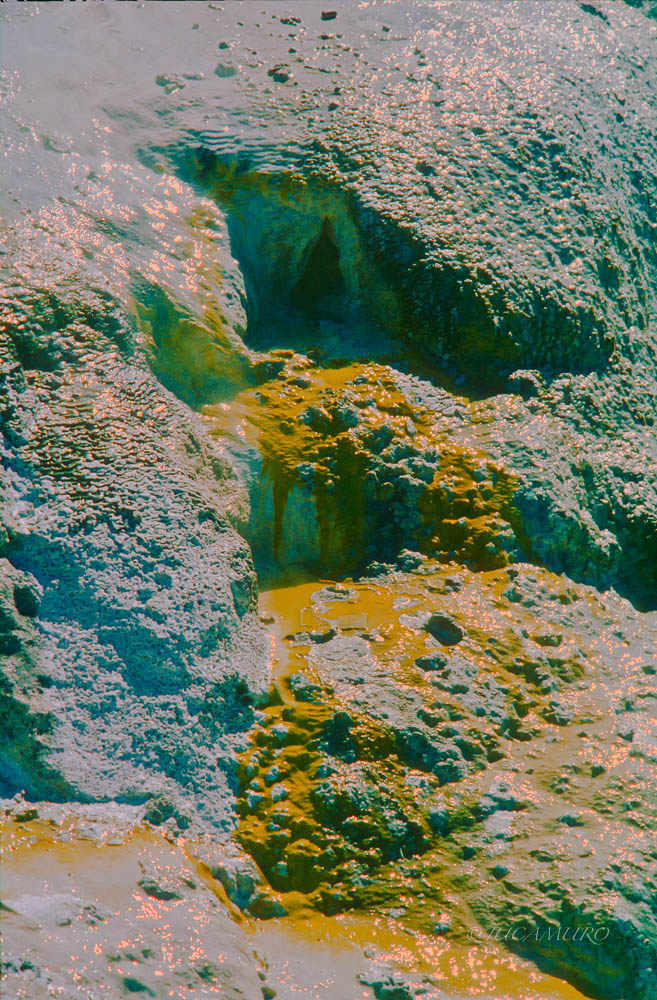 Geothermal phenomena Wai-O-Tapu. New Zealand.